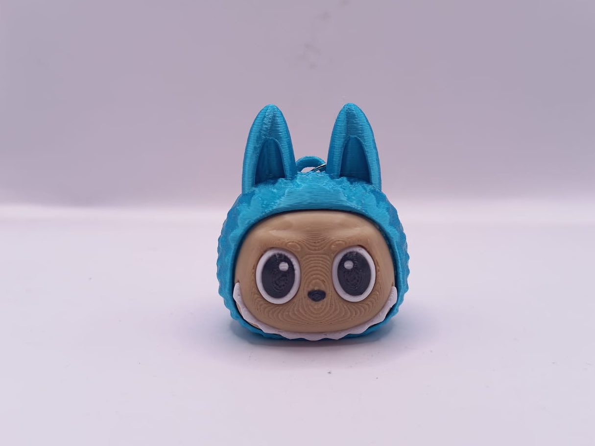 Blue Lafufu Key Chain