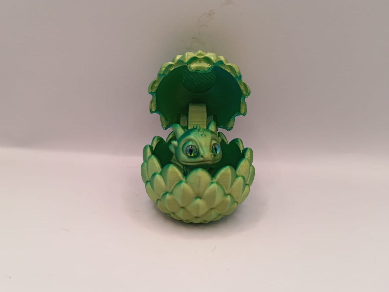 Green Opening Egg with Baby Dragon