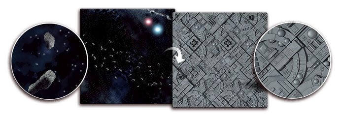 Gaming Mat - Asteroid Field / Space Station