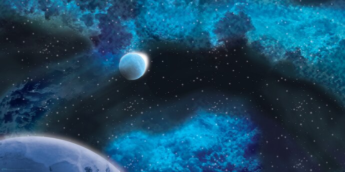 Gaming Mat - Crimson Gas Giant / Frozen Star System
