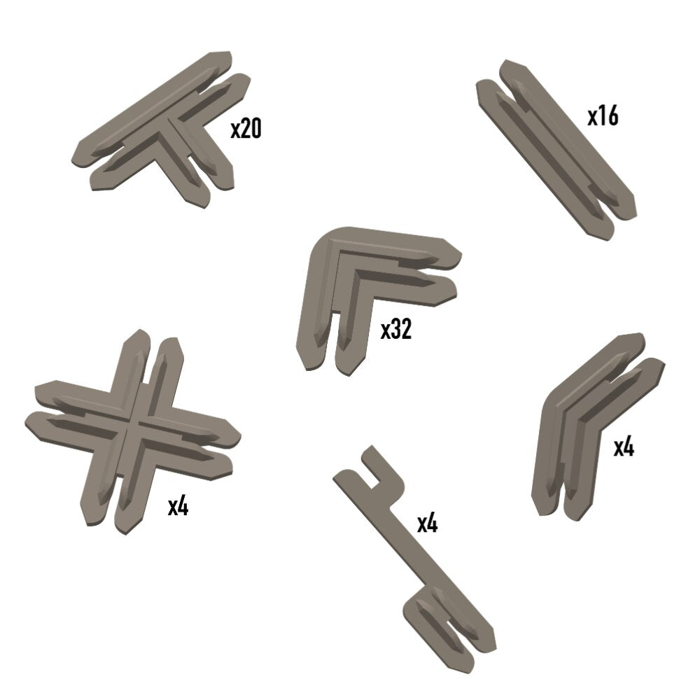 Battlesystems Plastic Terrain Clips - Brown