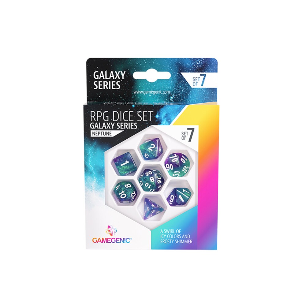 GameGenic - RPG Dice Set - Galaxy Series - Neptune