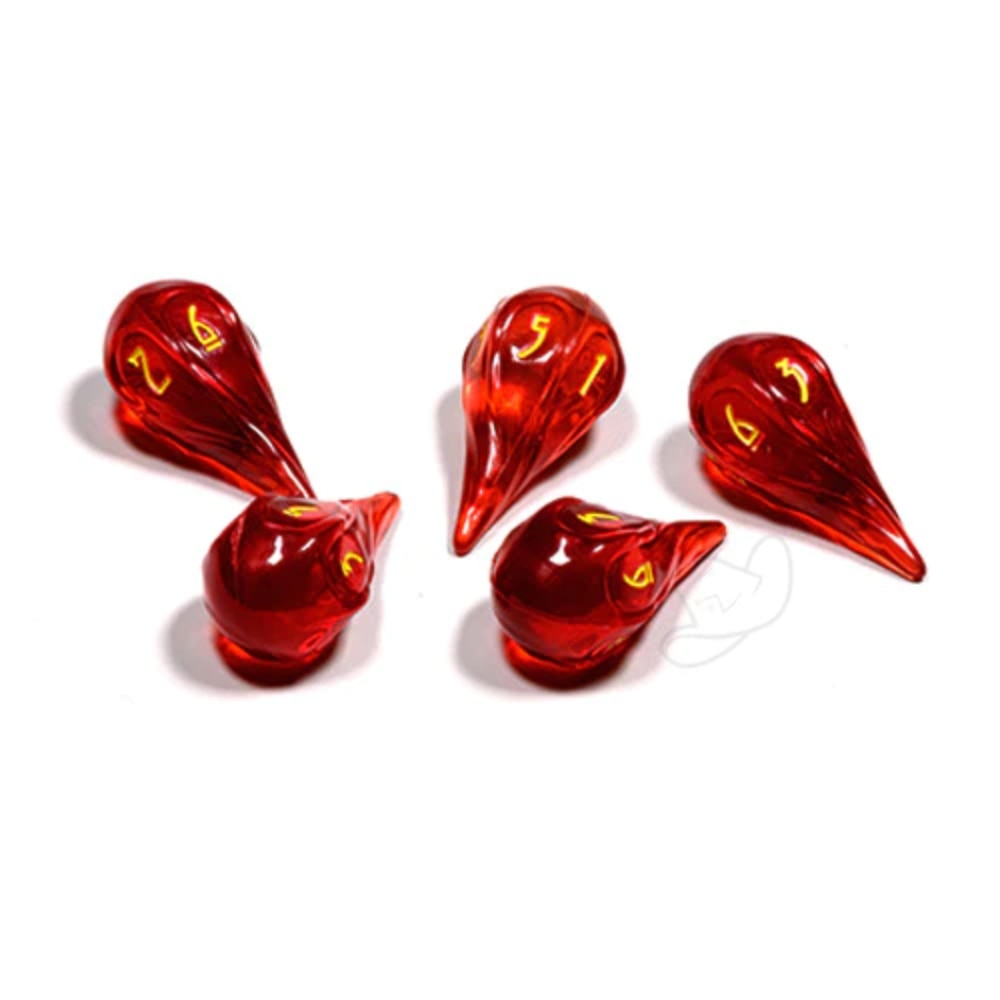 PolyHero Dice - Wizard - Dragonfire Fireballs 5d6 Set