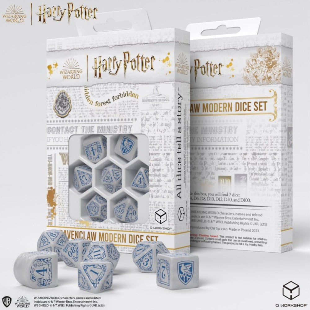 Harry Potter Modern Dice Set - Ravenclaw (White)
