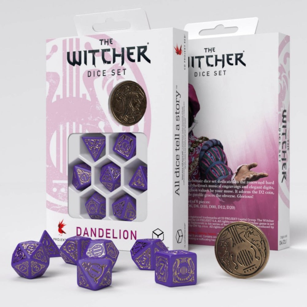 The Witcher Dice Set Dandelion Half Century of Poetry