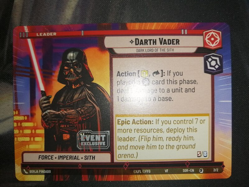 Star Wars: Unlimited - Darth Vader Event Exclusive Promo