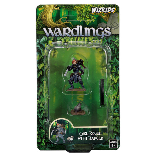Wardlings Painted Minis: Girl Rogue & Badger