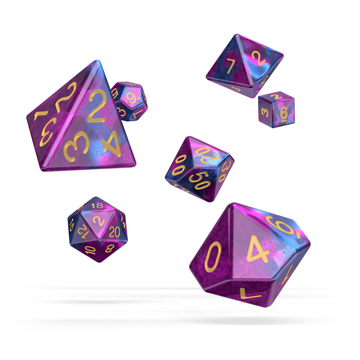 oakie doakie DICE RPG Set Gemidice: Amethyst (7)
