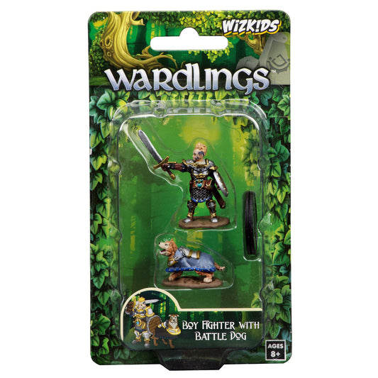 Wardlings Painted Minis: Boy Fighter & Battle Dog