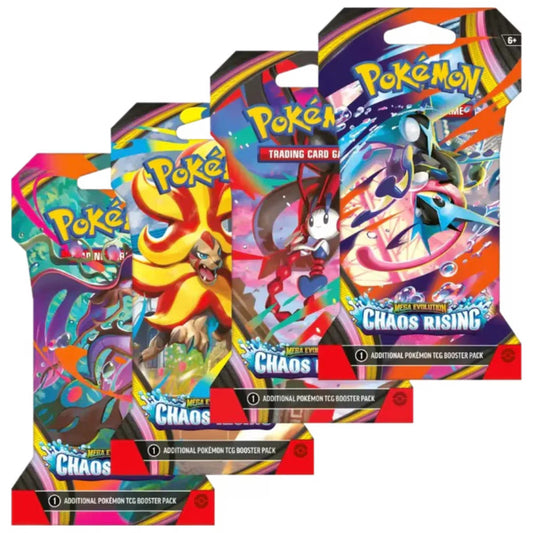 PRE-ORDER: Pokémon: Mega Evolution—Chaos Rising: Sleeved Booster