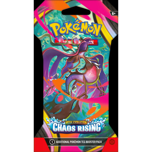 PRE-ORDER: Pokémon: Mega Evolution—Chaos Rising: Sleeved Booster