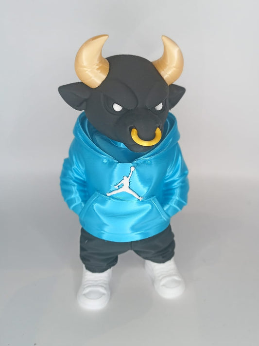 Blue Hoodie Bull