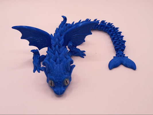 Dark Blue Winged Dragon