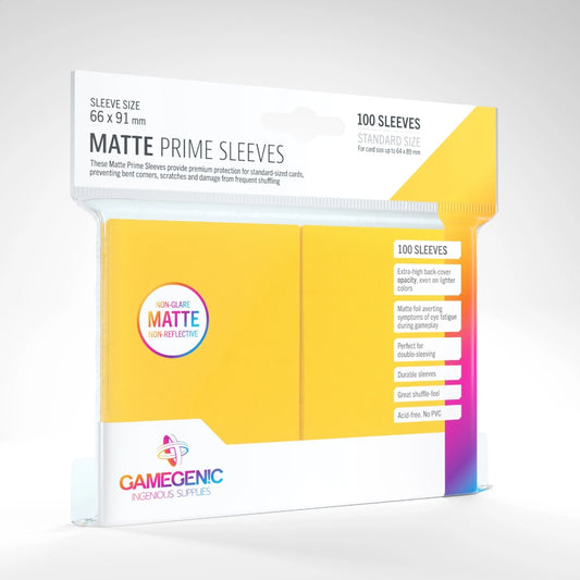 GameGenic - Matte Prime Sleeves: Yellow (100)