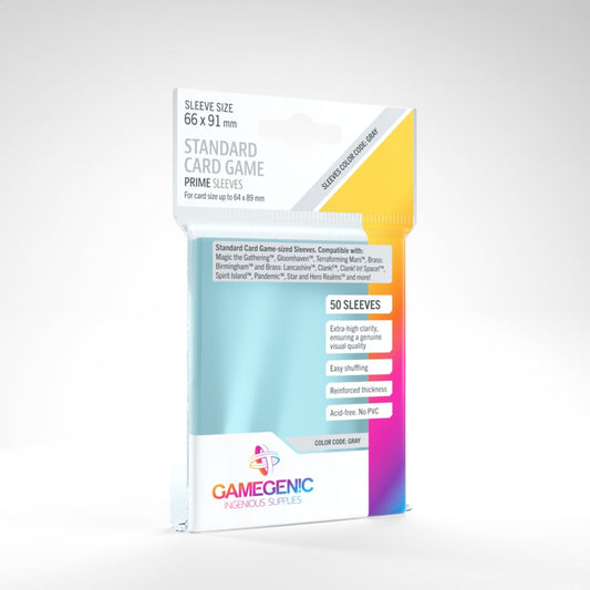 Gamegenic PRIME Sleeves: Standard Card Game (GREY)
