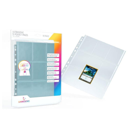 GameGenic Toploading 9-Pocket Pages - Clear (10 Pages)