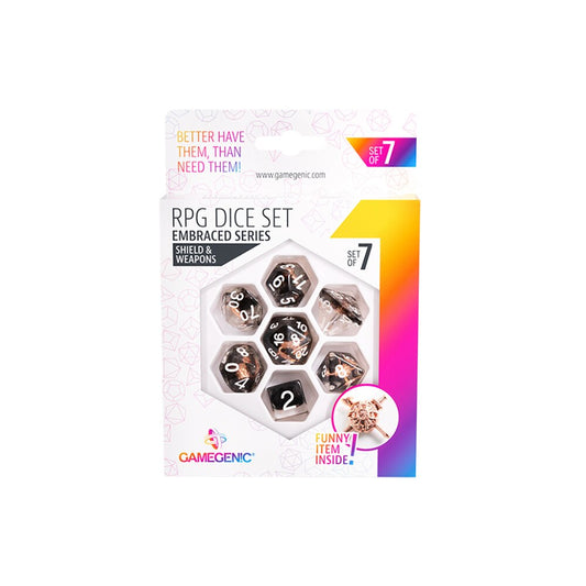 GameGenic - RPG Dice Set - Embraced Series - Shield & Weapon