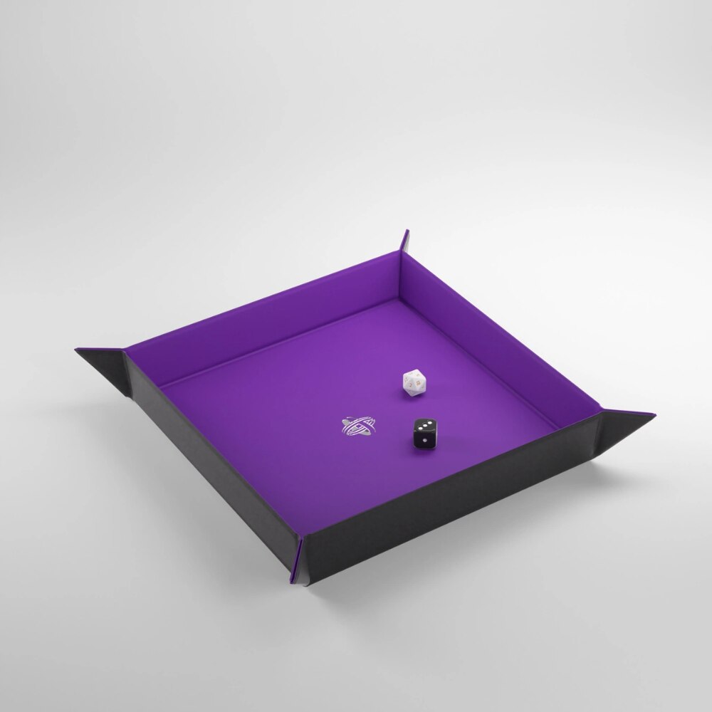 GameGenic - Magnetic Dice Tray Square (Black/Purple)