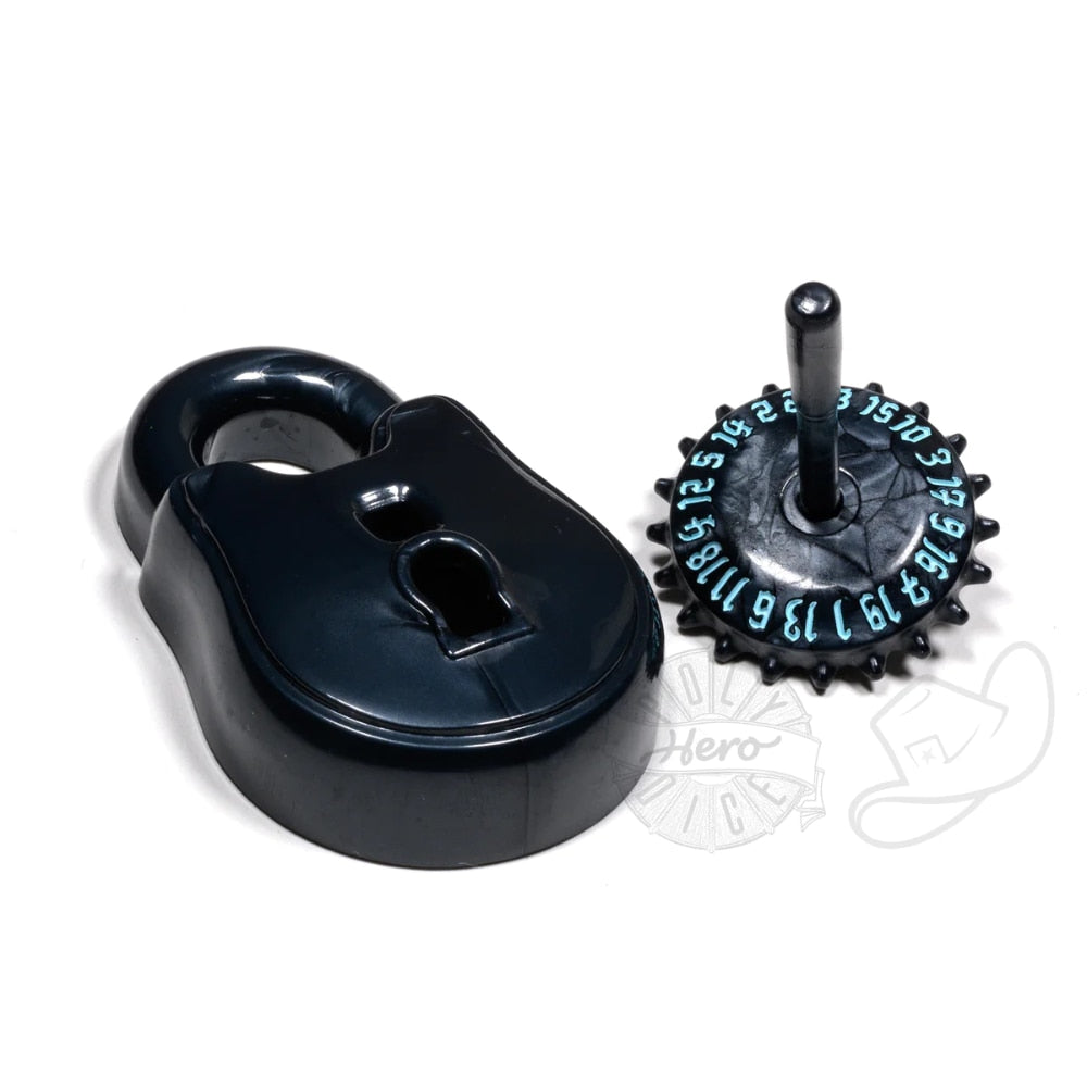 PolyHero Dice - Rogue - Cold Iron Lock & Pick D20