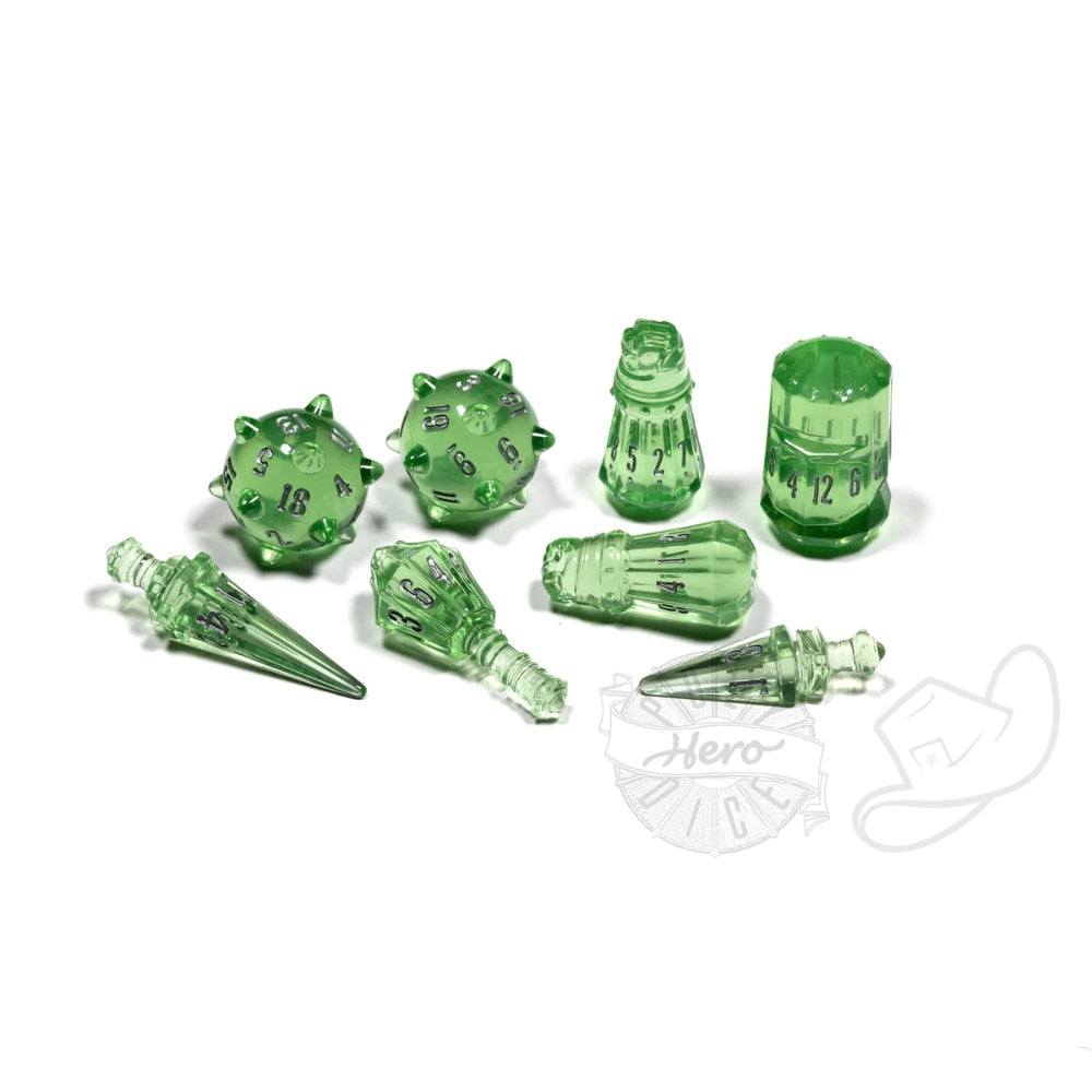 PolyHero Dice - Warrior - Wraith Knight 8-Dice Set