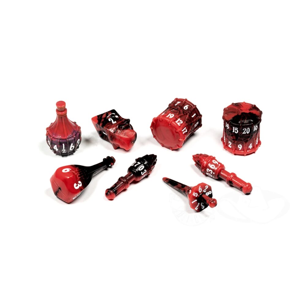 PolyHero Dice - Bard - Harlequin 8-Dice Set