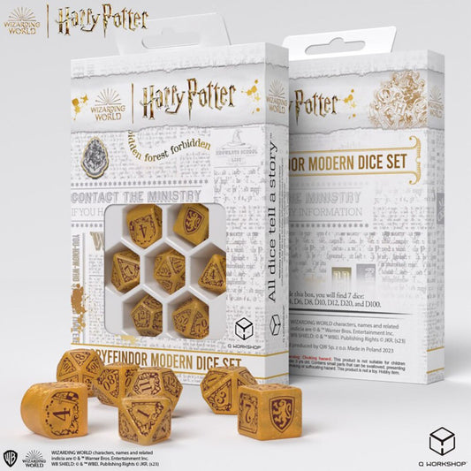 Harry Potter Modern Dice Set - Gryffindor (Gold)