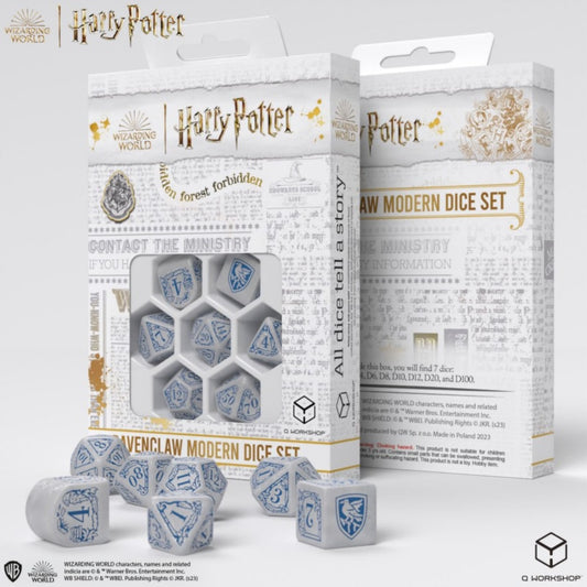 Harry Potter Modern Dice Set - Ravenclaw (White)