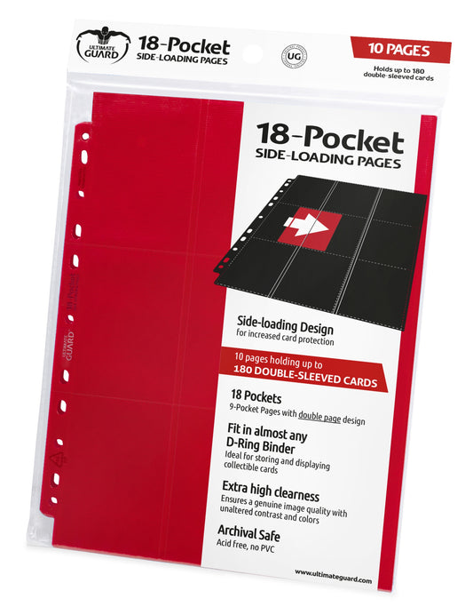 UGD - 18 Pocket Pages Side Loading Red