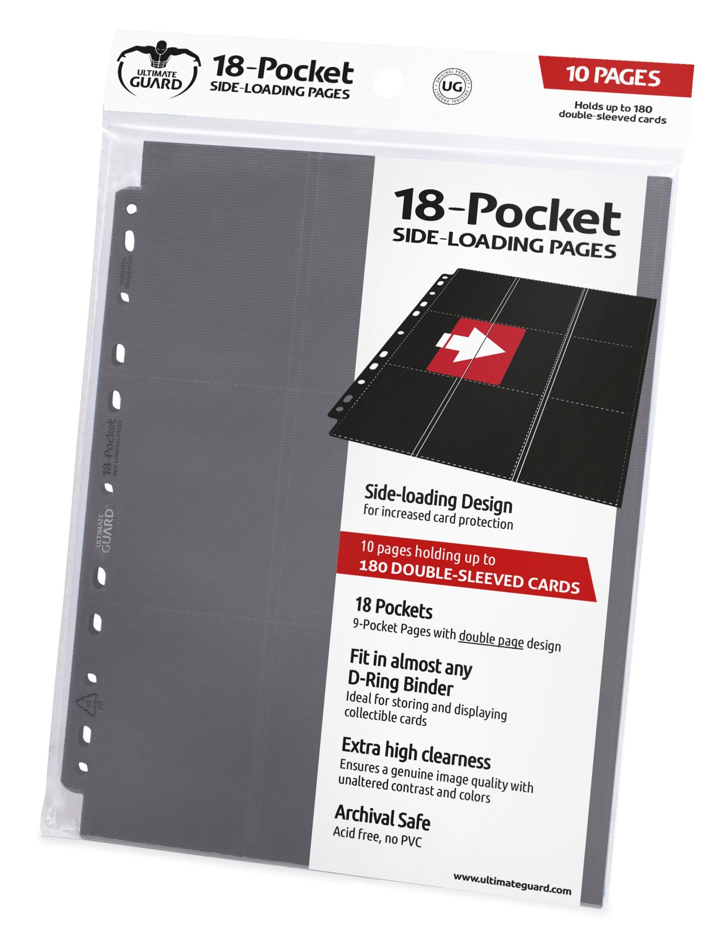 UGD - 18 Pocket Pages Side Loading Grey