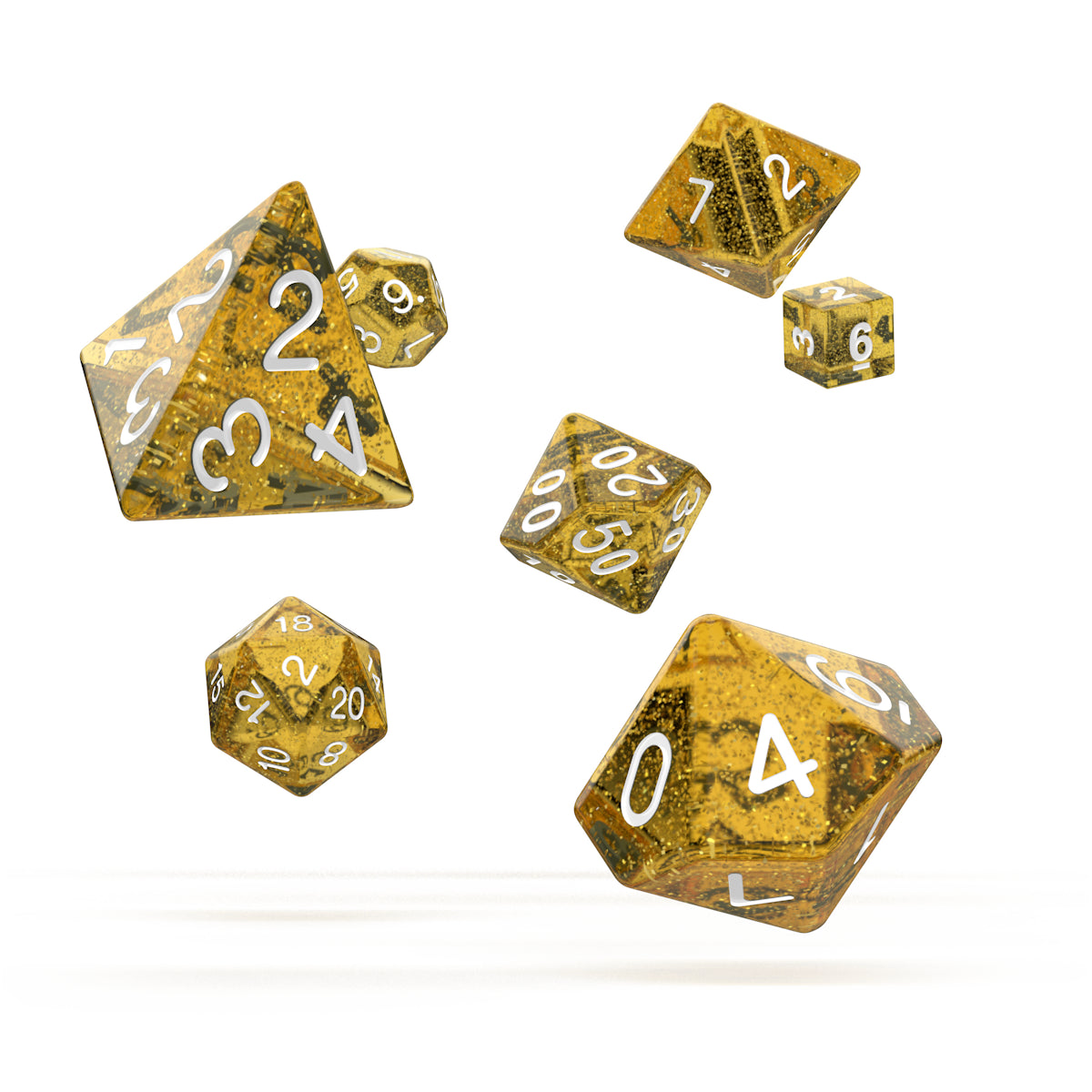 oakie doakie DICE RPG Set Speckled: Orange (7)