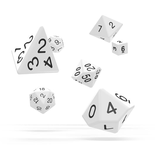 oakie doakie DICE RPG Set Solid: White (7)