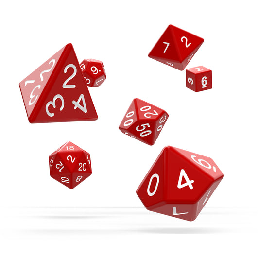 oakie doakie DICE RPG Set Solid: Red (7)