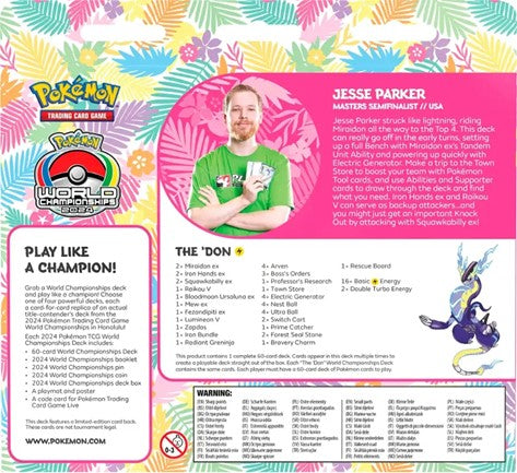 Pokémon: World Champions Decks price per deck: Jesse 2024 masters semifinalist